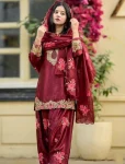MODERN JAPAN SATIN EMBROIDERY SEQUENCE WORK TOP PATIYALA WITH DUPATTA FESTIVE WEAR WHOLESALE PRICE ETHNIC GARMENT (7)