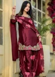 MODERN JAPAN SATIN EMBROIDERY SEQUENCE WORK TOP PATIYALA WITH DUPATTA FESTIVE WEAR WHOLESALE PRICE ETHNIC GARMENT (7)