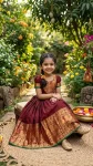 MODERN KANJIVARAM SILK JACQUARD WORK KID’S GOWN FESTIVE WEAR WHOLESALE PRICE ETHNIC GARMENT (6)