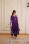 MODERN MUL CHANDERI BEADS THREAD EMBROIDERED WORK TOP BOTTOM WITH DUPATTA FESTIVE WEAR WHOLESALE PRICE ETHNIC GARMENT (8)