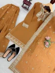 MODERN MUL CHANDERI THREAD WITH SEQUENCE WORK TOP PALAZZO WITH DUPATTA FESTIVE WEAR WHOLESALE PRICE ETHNIC GARMENT (2)