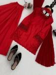 MODERN NATURAL SILK BEADS WORK TOP PALAZZO WITH DUPATTA FESTIVE WEAR WHOLESALE PRICE ETHNIC GARMENT (7)