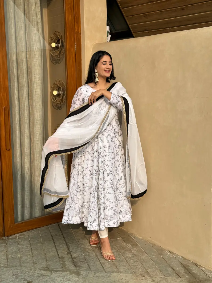 MODERN NC VICHITRA SILK SEQUENCE AND EMBROIDERY WORK GOWN BOTTOM WITH DUPATTA FESTIVE WEAR WHOLESALE PRICE ETHNIC GARMENT (10)