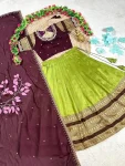 MODERN RANGOLI SILK EMBROIDERY WORK LEHENGA CHOLI WITH DUPATTA WEDDING WEAR WHOLESALE PRICE ETHNIC GARMENT (3)