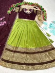 MODERN RANGOLI SILK EMBROIDERY WORK LEHENGA CHOLI WITH DUPATTA WEDDING WEAR WHOLESALE PRICE ETHNIC GARMENT (3)