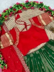 MODERN RANGOLI SILK EMBROIDERY WORK LEHENGA CHOLI WITH DUPATTA WEDDING WEAR WHOLESALE PRICE ETHNIC GARMENT (3)