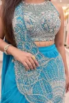 MODERN RANGOLI SILK MULTI THREAD EMBROIDERY SEQUENCE WORK LEHENGA SAREE WITH STITCHED BLOUSE PARTY WEAR WHOLESALE PRICE ETHNIC GARMENT (4)