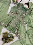 MODERN RANGOLI SILK SEQUENCE EMBROIDERY WORK TOP PALAZZO WITH DUPATTA FESTIVE WEAR WHOLESALE PRICE ETHNIC GARMENT (2)