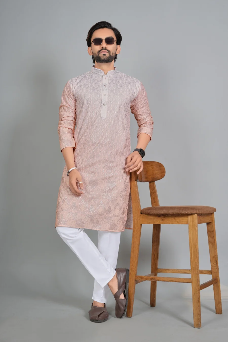 MODERN RAYON DIGITAL PRINT WORK MEN'S KURTA PAYJAMA FESTIVE WEAR WHOLESALE PRICE ETHNIC GARMENT (11)