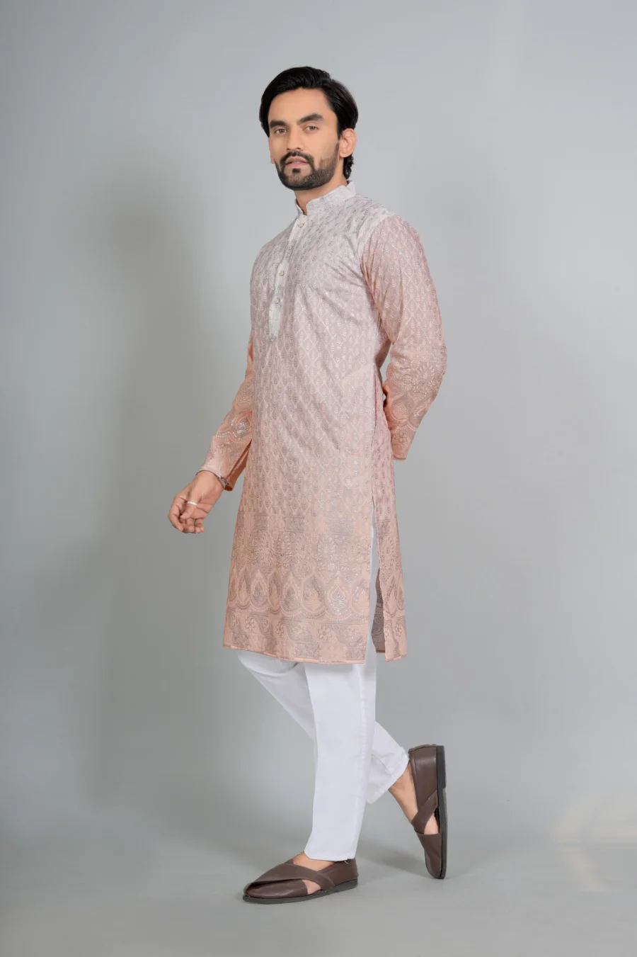 MODERN RAYON DIGITAL PRINT WORK MEN'S KURTA PAYJAMA FESTIVE WEAR WHOLESALE PRICE ETHNIC GARMENT (6)