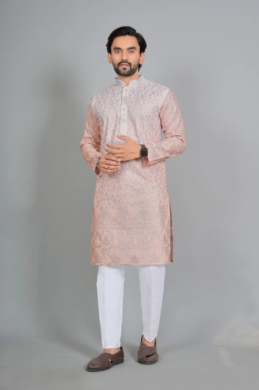 MODERN RAYON DIGITAL PRINT WORK MEN'S KURTA PAYJAMA FESTIVE WEAR WHOLESALE PRICE ETHNIC GARMENT (7)