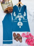 MODERN RAYON EMBROIDERY THREAD WORK CO-ORD SET OFFICE WEAR WHOLESALE PRICE ETHNIC GARMENT (2)
