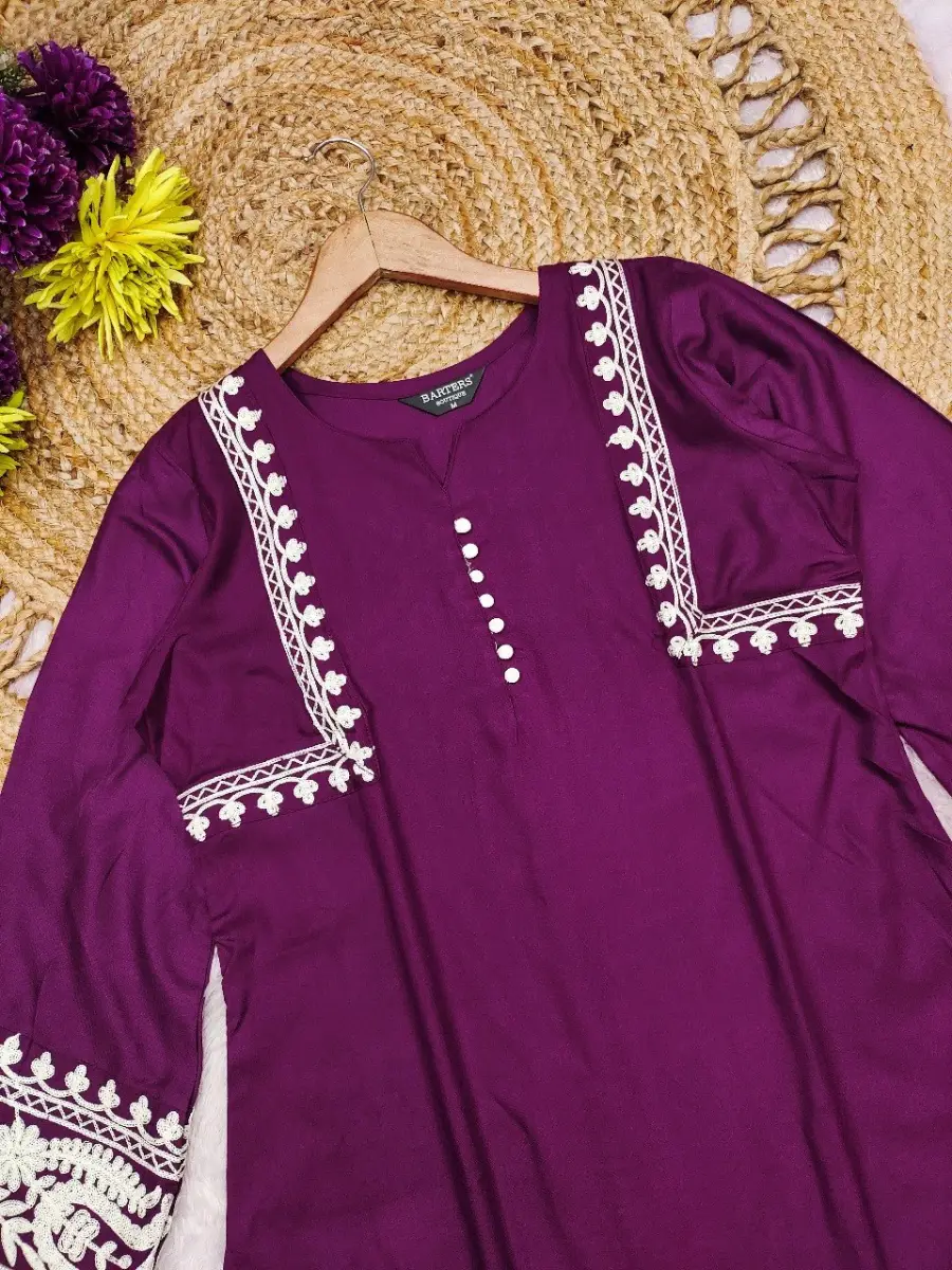 MODERN RAYON EMBROIDERY WORK CO-ORD SET DAILY WEAR WHOLESALE PRICE ETHNIC GARMENT (1)