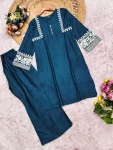 MODERN RAYON EMBROIDERY WORK CO-ORD SET OFFICE WEAR WHOLESALE PRICE ETHNIC GARMENT (4)
