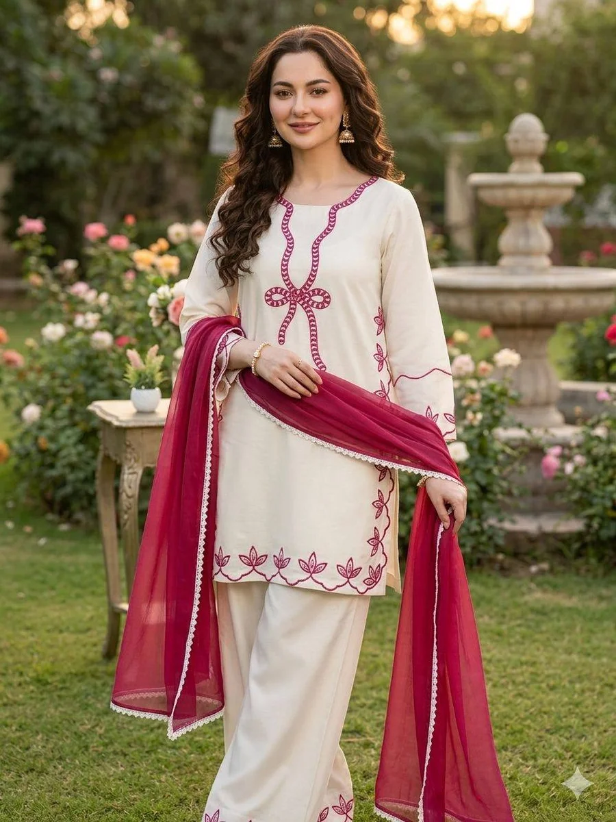 MODERN RAYON EMBROIDERY WORK TOP PALAZZO WITH DUPATTA FESTIVE WEAR WHOLESALE PRICE ETHNIC GARMENT (12)