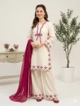 MODERN RAYON EMBROIDERY WORK TOP PALAZZO WITH DUPATTA FESTIVE WEAR WHOLESALE PRICE ETHNIC GARMENT (12)