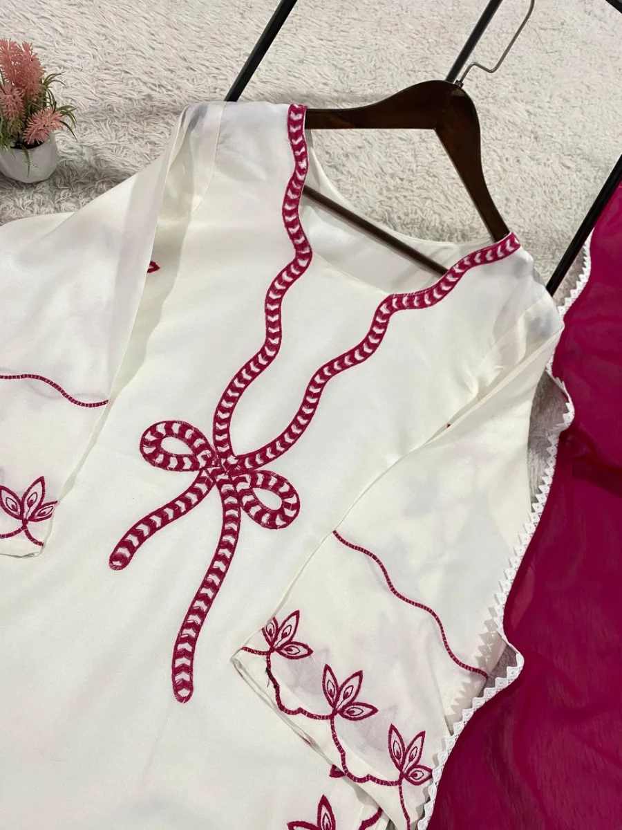 MODERN RAYON EMBROIDERY WORK TOP PALAZZO WITH DUPATTA FESTIVE WEAR WHOLESALE PRICE ETHNIC GARMENT (9)