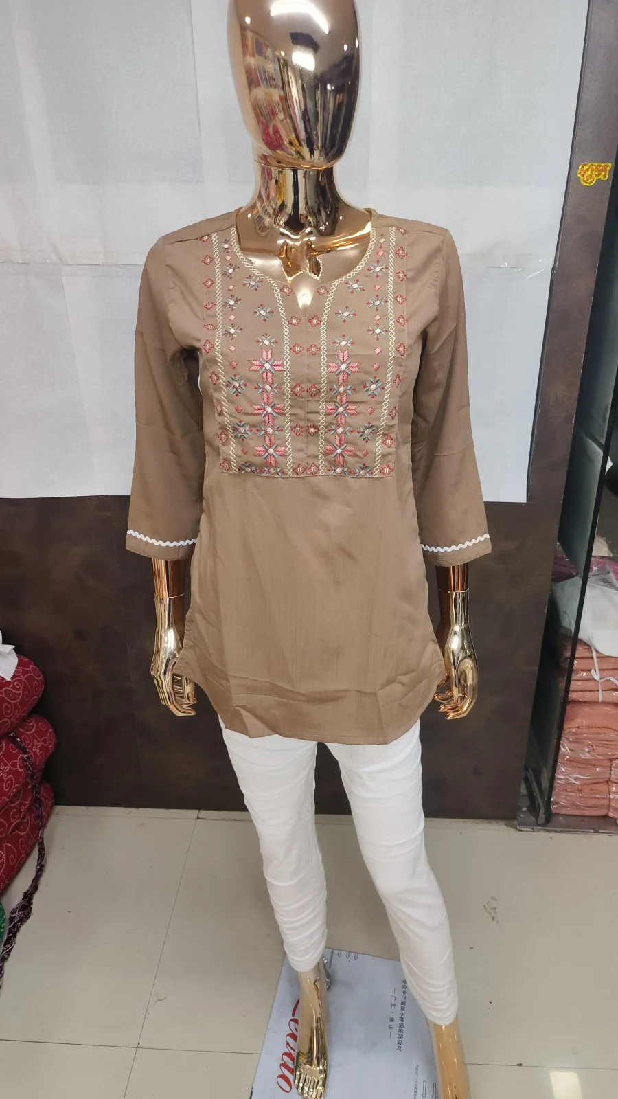 MODERN RINKAL COTTO3 EMBROIDERY WORK ONLY TOP DAILY WEAR WHOLESALE PRICE ETHNIC GARMENT (11)