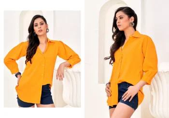MODERN RINKAL COTTON PLAIN TOP YELLOW