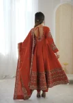 MODERN ROMAN SILK EMBROIDERY SEQUENCE WORK GOWN BOTTOM WITH DUPATTA WEDDING WEAR WHOLESALE PRICE ETHNIC GARMENT (6)