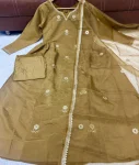 MODERN SHIMMER CHANDERI SILK EMBROIDERY WORK TOP BOTTOM WITH DUPATTA FESTIVE WEAR WHOLESALE PRICE ETHNIC GARMENT (2)