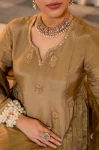 MODERN SHIMMER CHANDERI SILK EMBROIDERY WORK TOP BOTTOM WITH DUPATTA FESTIVE WEAR WHOLESALE PRICE ETHNIC GARMENT (2)