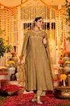 MODERN SHIMMER CHANDERI SILK EMBROIDERY WORK TOP BOTTOM WITH DUPATTA FESTIVE WEAR WHOLESALE PRICE ETHNIC GARMENT (2)