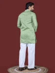 MODERN SILK EMBROIDERY WORK MEN’S KURTA PAYJAMA WEDDING WEAR WHOLESALE PRICE ETHNIC GARMENT (9)