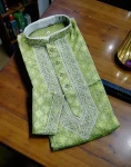 MODERN SILK EMBROIDERY WORK MEN’S KURTA PAYJAMA WEDDING WEAR WHOLESALE PRICE ETHNIC GARMENT (9)