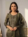 MODERN TWILL COTTON EMBROIDERY WORK TOP BOTTOM WITH DUPATTA FESTIVE WEAR WHOLESALE PRICE ETHNIC GARMENT (3)