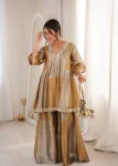 MODERN TWO TONE TISSUE CODING EMBROIDERED & MIRROR WORK LACE WORK TOP PALAZZO WITH BATWA FESTIVE WEAR WHOLESALE PRICE ETHNIC GARMENT (2)