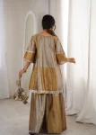 MODERN TWO TONE TISSUE CODING EMBROIDERED & MIRROR WORK LACE WORK TOP PALAZZO WITH BATWA FESTIVE WEAR WHOLESALE PRICE ETHNIC GARMENT (2)