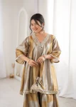 MODERN TWO TONE TISSUE CODING EMBROIDERED & MIRROR WORK LACE WORK TOP PALAZZO WITH BATWA FESTIVE WEAR WHOLESALE PRICE ETHNIC GARMENT (2)