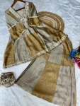 MODERN TWO TONE TISSUE CODING EMBROIDERED & MIRROR WORK LACE WORK TOP PALAZZO WITH BATWA FESTIVE WEAR WHOLESALE PRICE ETHNIC GARMENT (2)