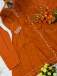 MODERN VICHITRA SILK SEQUENCE CODING EMBROIDERY WORK GOWN BOTTOM WITH DUPATTA FESTIVE WEAR WHOLESALE PRICE ETHNIC GARMENT (6)
