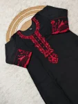 MOST PICKED GEORGETTE EMBROIDERY WORK TOP BOTTOM WITH DUPATTA CASUAL WEAR WHOLESALE PRICE ETHNIC GARMENT (3)