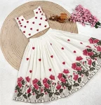 NEW ARRIVAL COTTON GOTA PIN WORK KID’S LEHENGA CHOLI FESTIVE WEAR WHOLESALE PRICE ETHNIC GARMENT (3)