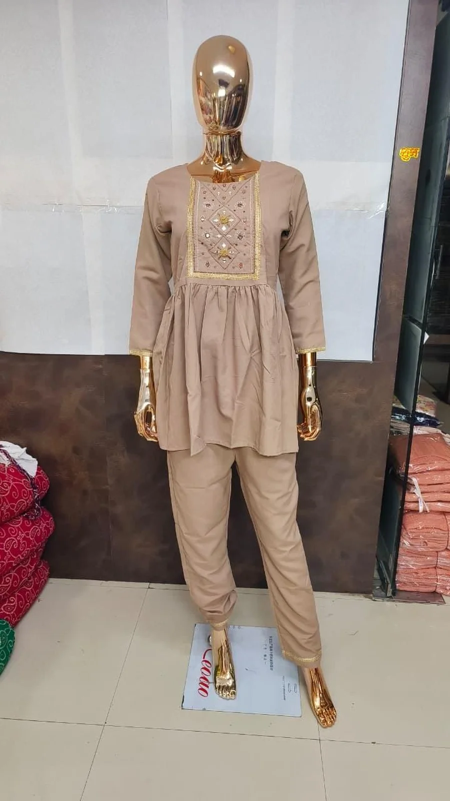 NEW ARRIVAL COTTON HANDWORK CO-ORD SET FESTIVE WEAR WHOLESALE PRICE ETHNIC GARMENT (11)