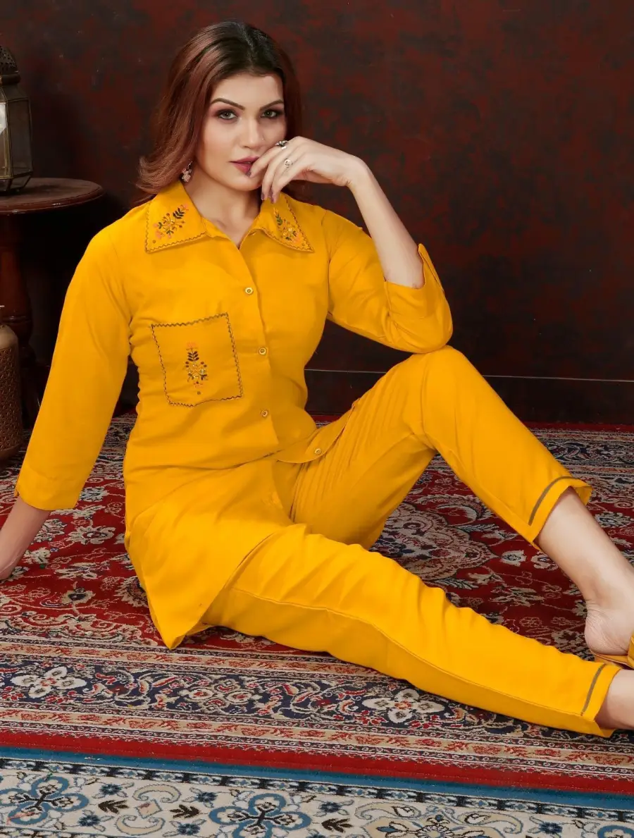NEW ARRIVAL COTTON HANDWORK CO-ORD SET FESTIVE WEAR WHOLESALE PRICE ETHNIC GARMENT (7)
