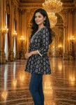 NEW ARRIVAL COTTON PRINTED WITH LACE WORK ONLY TOP DAILY WEAR WHOLESALE PRICE ETHNIC GARMENT (2)