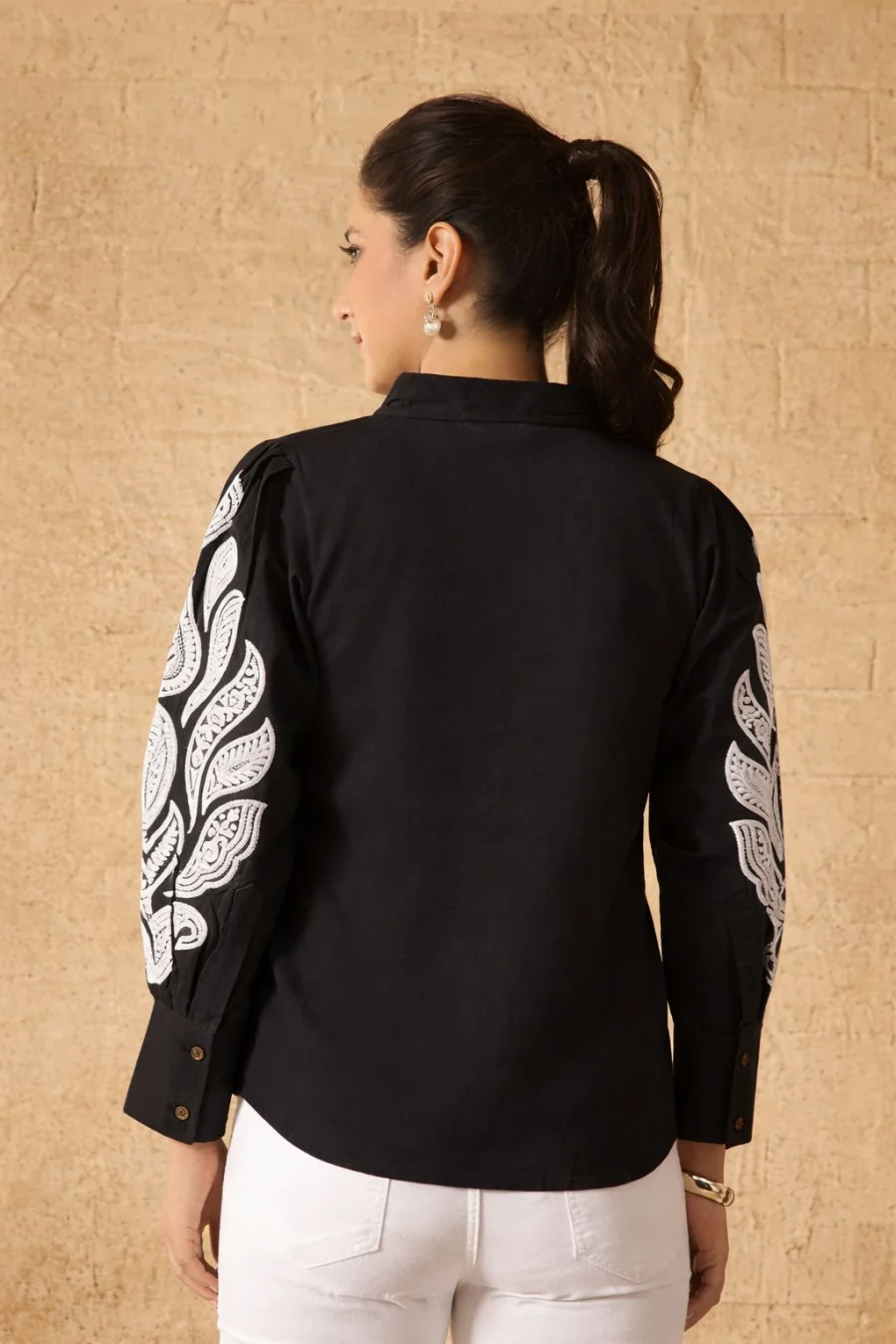 NEW ARRIVAL DHABU COTTON HAND EMBROIDERY BUTTA WORK ONLY TOP CASUAL WEAR WHOLESALE PRICE ETHNIC GARMENT (1)