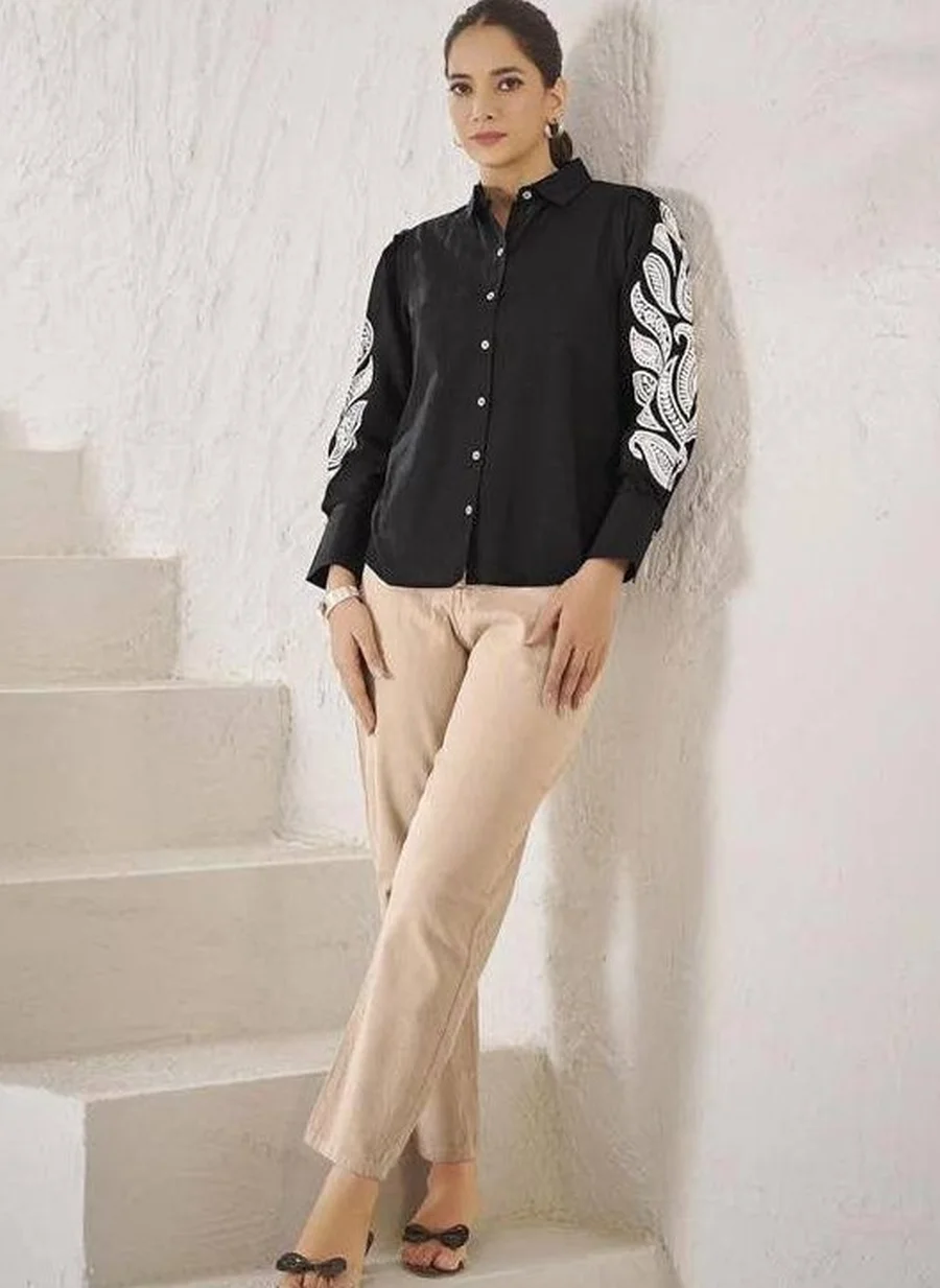 NEW ARRIVAL DHABU COTTON HAND EMBROIDERY BUTTA WORK ONLY TOP CASUAL WEAR WHOLESALE PRICE ETHNIC GARMENT (2)