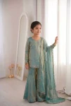 NEW ARRIVAL FENDY SILK EMBROIDERY SEQUENCE WORK MOTHER DAUGHTER SET FESTIVE WEAR WHOLESALE PRICE ETHNIC GARMENT