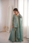 NEW ARRIVAL FENDY SILK EMBROIDERY SEQUENCE WORK MOTHER DAUGHTER SET FESTIVE WEAR WHOLESALE PRICE ETHNIC GARMENT