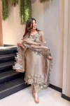 NEW ARRIVAL GMY SILK EMBROIDERY WITH CUT WORK TOP BOTTOM WITH DUPATTA FESTIVE WEAR WHOLESALE PRICE ETHNIC GARMENT (5)