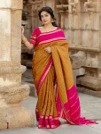 NEW ARRIVAL LICHI SILK JACQUARD WORK SAREE WITH UNSTITCHED BLOUSE FESTIVE WEAR WHOLESALE PRICE ETHNIC GARMENT (3)