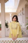 NEW ARRIVAL MUL CHANDERI BEADS EMBROIDERY WORK TOP BOTTOM WITH DUPATTA FESTIVE WEAR WHOLESALE PRICE ETHNIC GARMENT (21)