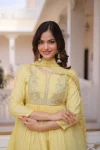 NEW ARRIVAL MUL CHANDERI BEADS EMBROIDERY WORK TOP BOTTOM WITH DUPATTA FESTIVE WEAR WHOLESALE PRICE ETHNIC GARMENT (21)