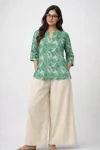 NEW ARRIVAL RAYON DIGITAL PRINT WORK TOP PALAZZO SET GREEN