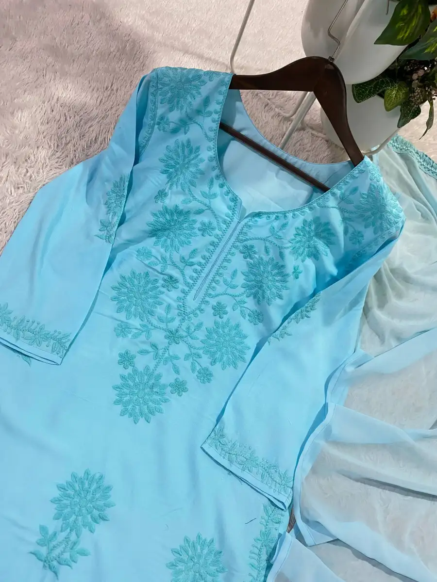 NEW ARRIVAL RAYON EMBROIDERY WORK TOP PALAZZO WITH DUPATTA DAILY WEAR WHOLESALE PRICE ETHNIC GARMENT (8)